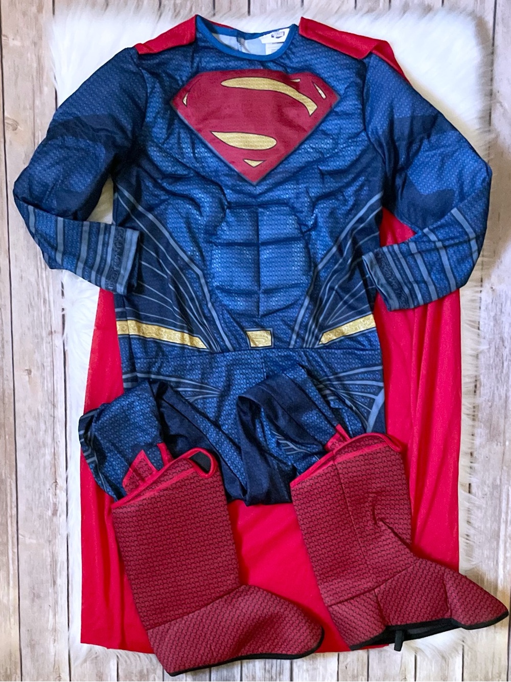 Spirit Kids Justice League Superman Muscle Chest Costume Size L